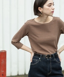 OPAQUE.CLIP | ボートネック7分袖カットソー【洗濯機洗い可】(Tシャツ/カットソー)