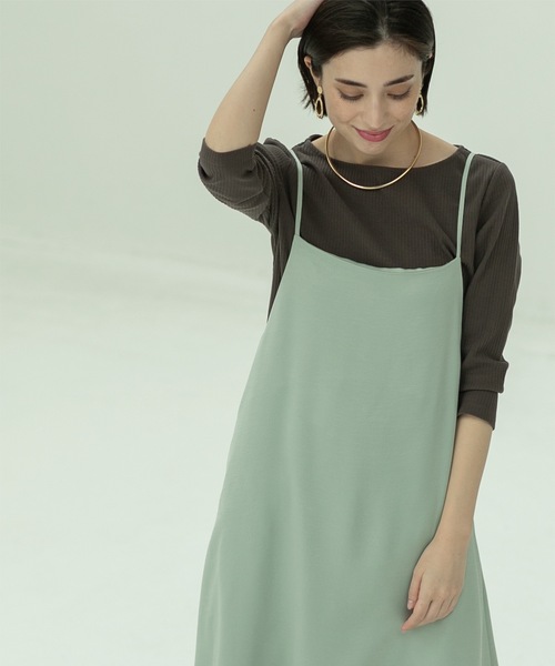 OPAQUE.CLIP（オペークドットクリップ）の「◆ボートネック7分袖カットソー【洗濯機洗い可】（Tシャツ/カットソー・レディース・ブラック/ブラウン系その他/ブラウン系3/ホワイト・36/38/40/42）」の18枚目の写真