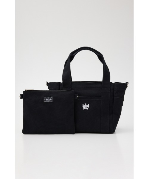 RODEO CROWNS WIDE BOWL(ロデオクラウンズワイドボウル)の「MULTI POCKET CANVAS TOTE(トートバッグ・レディース・アイボリー/ブルー/ブラック・FREE)」の6枚目の写真