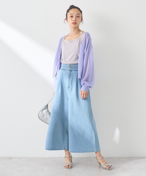 earth music&ecology(アースミュージックアンドエコロジー)の「フラワーモチーフキャミ(キャミソール・レディース・ライトグレー/ピンク/アイボリー/ブラック・S/M)」の7枚目の写真