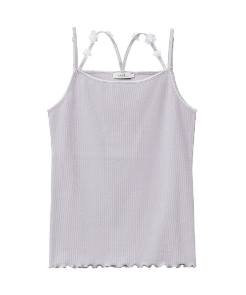 earth music&ecology(アースミュージックアンドエコロジー)の「フラワーモチーフキャミ(キャミソール・レディース・ライトグレー/ピンク/アイボリー/ブラック・S/M)」の22枚目の写真