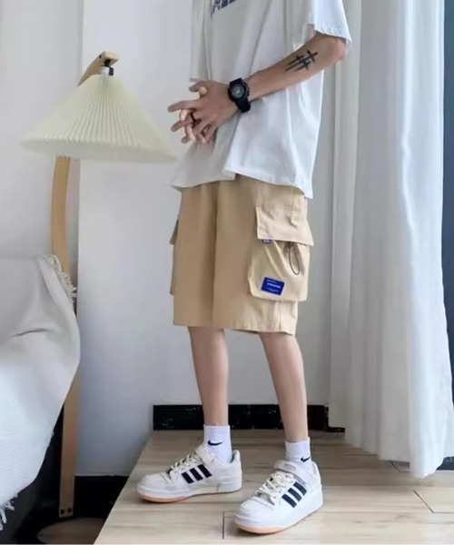 NOWLE(ノウル)の「【NOWLE】ワンポイント ミリタリー ショート カーゴパンツ(カーゴパンツ・メンズ・ベージュ/カーキ/ブラック・FREE)」の13枚目の写真