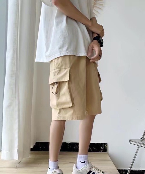 NOWLE(ノウル)の「【NOWLE】ワンポイント ミリタリー ショート カーゴパンツ(カーゴパンツ・メンズ・ベージュ/カーキ/ブラック・FREE)」の15枚目の写真