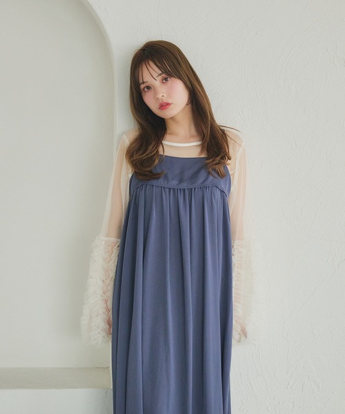 fupel（フぺル）の「sheer ruffle sleeve tops / シアーフリルスリーブトップス（Tシャツ/カットソー・レディース・オフホワイト/ブラック・FREE）」の20枚目の写真