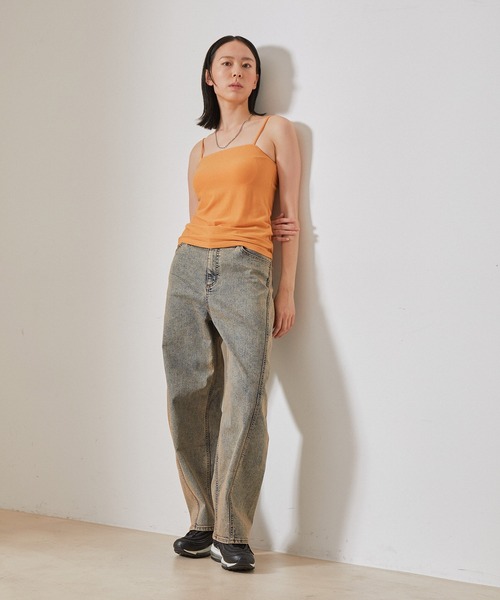 NERGY(ナージー)の「カシミアシルクカップ付きキャミソール(キャミソール・レディース・オレンジ/チャコールグレー/オフホワイト/ブラック・FREE)」の7枚目の写真