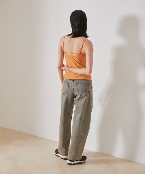 NERGY(ナージー)の「カシミアシルクカップ付きキャミソール(キャミソール・レディース・オレンジ/チャコールグレー/オフホワイト/ブラック・FREE)」の8枚目の写真