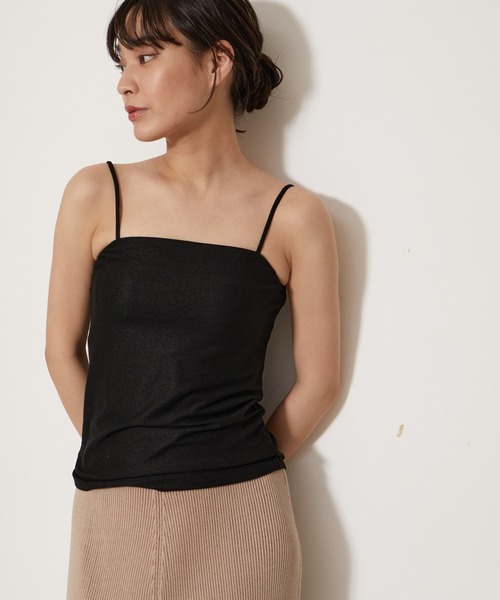 NERGY(ナージー)の「カシミアシルクカップ付きキャミソール(キャミソール・レディース・オレンジ/チャコールグレー/オフホワイト/ブラック・FREE)」の11枚目の写真