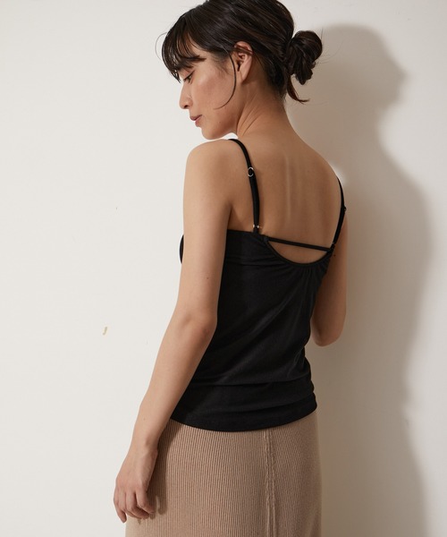 NERGY(ナージー)の「カシミアシルクカップ付きキャミソール(キャミソール・レディース・オレンジ/チャコールグレー/オフホワイト/ブラック・FREE)」の12枚目の写真