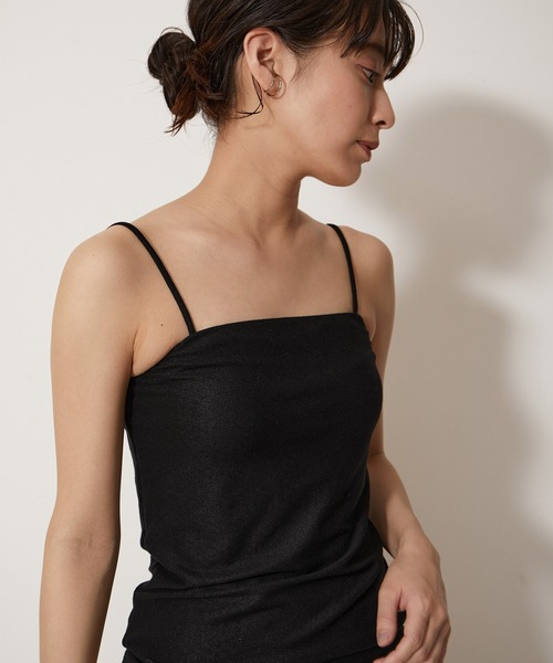 NERGY(ナージー)の「カシミアシルクカップ付きキャミソール(キャミソール・レディース・オレンジ/チャコールグレー/オフホワイト/ブラック・FREE)」の13枚目の写真