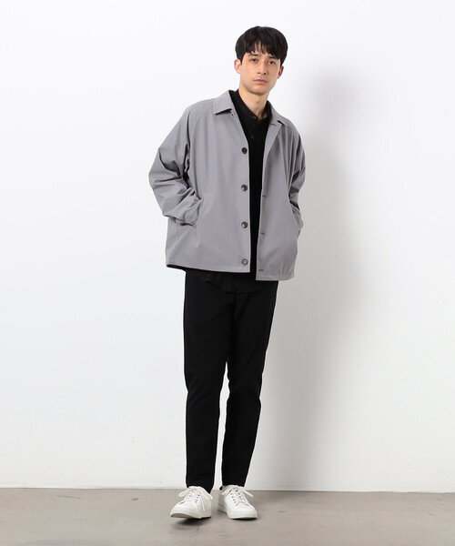 COMME CA COMMUNE(コムサコミューン)の「【SORONA】 ステンカラー ショートブルゾン(ブルゾン・メンズ・ブラック/グレー・LARGE/MEDIUM)」の4枚目の写真