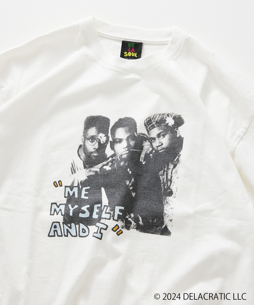 JOURNAL STANDARD relume（ジャーナルスタンダード　レリューム）の「De La Soul / デ・ラ・ソウル 別注 プリントTシャツ（Tシャツ/カットソー・メンズ・ブルー系その他/ホワイト系その他/ホワイト×ホワイト/ブラック/ホワイト・MEDIUM/LARGE）」の17枚目の写真
