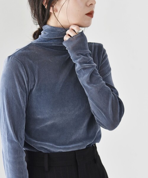 【セール】quaranciel:〈洗濯機可能〉フロッキー シアー タートル ネック 2（Tシャツ/カットソー）｜quaranciel（カランシエル）