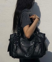 IUGAMAKARAS | 【IUGAMAKARAS】Studded Shoulder Bag / 【イウガマカラス】スタッズショルダーバッグ(ショルダーバッグ)