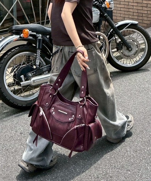 IUGAMAKARAS】Studded Shoulder Bag（ショルダーバッグ