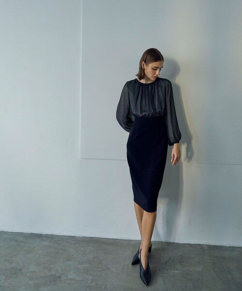 EPOCA（エポカ）の「【24 TWENTY FOUR Noble】 シフォンコンビドレス