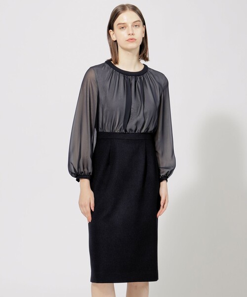 EPOCA（エポカ）の「【24 TWENTY FOUR Noble】 シフォンコンビドレス