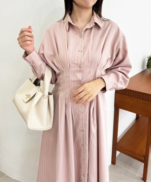 セール】【WEB限定商品】マイナス5キロ見え/バックレースアップシャツ