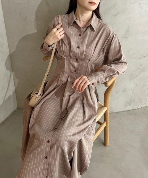 セール】【WEB限定商品】マイナス5キロ見え/バックレースアップシャツ