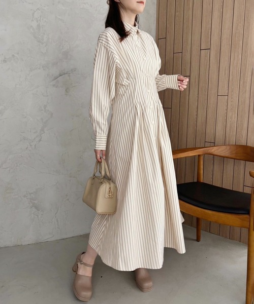 セール】【WEB限定商品】マイナス5キロ見え/バックレースアップシャツ