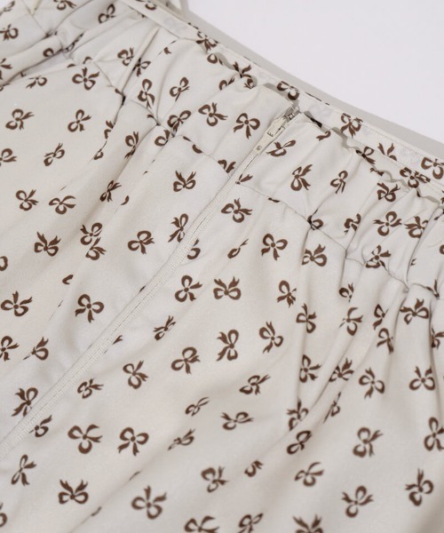 flower(フラワー)の「スウィンギングリボンスカート(スカート・レディース・アイボリー/ブラウン・FREE)」の20枚目の写真