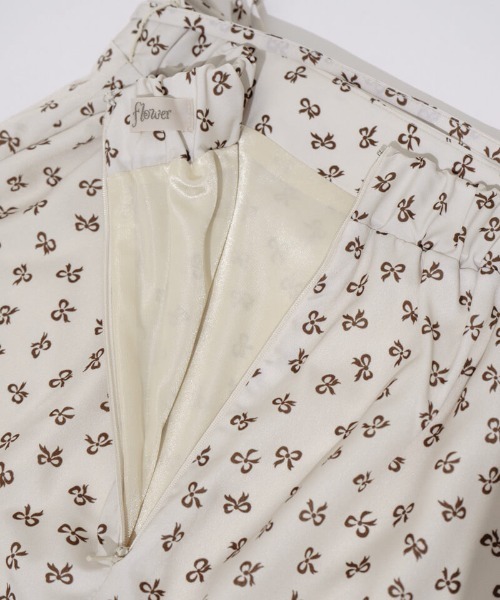 flower(フラワー)の「スウィンギングリボンスカート(スカート・レディース・アイボリー/ブラウン・FREE)」の21枚目の写真