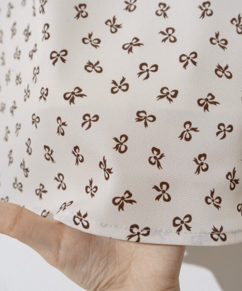 flower(フラワー)の「スウィンギングリボンスカート(スカート・レディース・アイボリー/ブラウン・FREE)」の14枚目の写真