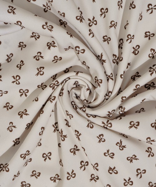 flower(フラワー)の「スウィンギングリボンスカート(スカート・レディース・アイボリー/ブラウン・FREE)」の16枚目の写真