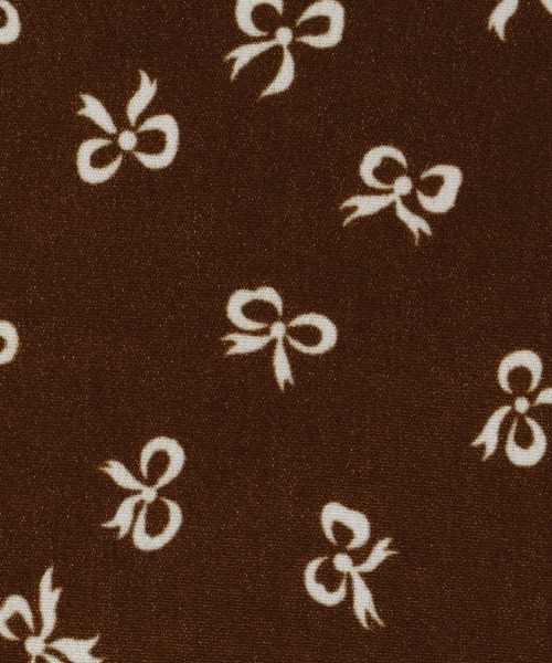 flower(フラワー)の「スウィンギングリボンスカート(スカート・レディース・アイボリー/ブラウン・FREE)」の3枚目の写真