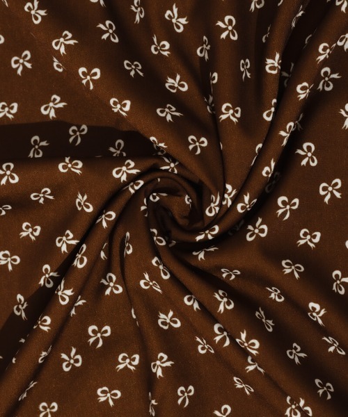 flower(フラワー)の「スウィンギングリボンスカート(スカート・レディース・アイボリー/ブラウン・FREE)」の4枚目の写真