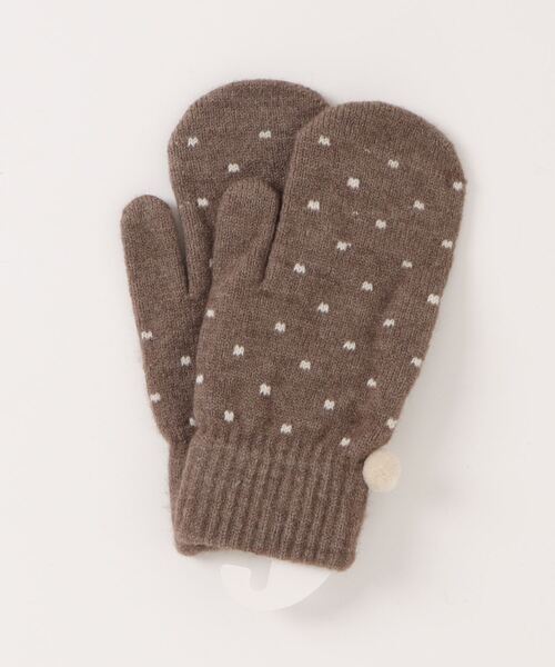 セール】ドット柄ミトン 手袋（手袋）｜emesuelee（エメスーリー）の