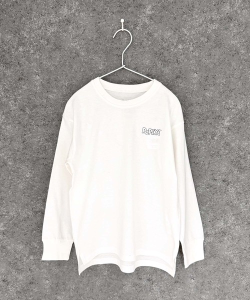 POPEYE(ポパイ)の「POPEYE ポパイ オーバーサイズ 長袖Tシャツ(Tシャツ/カットソー・キッズ・オフホワイト/杢グレー/ダークグリーン/ホワイト系/ブラック/チャコール/ベージュ/ネイビー・110cm/120cm/130cm/140cm/150cm/160cm)」の11枚目の写真