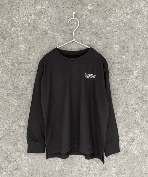 POPEYE(ポパイ)の「POPEYE ポパイ オーバーサイズ 長袖Tシャツ(Tシャツ/カットソー・キッズ・オフホワイト/杢グレー/ダークグリーン/ホワイト系/ブラック/チャコール/ベージュ/ネイビー・110cm/120cm/130cm/140cm/150cm/160cm)」の13枚目の写真