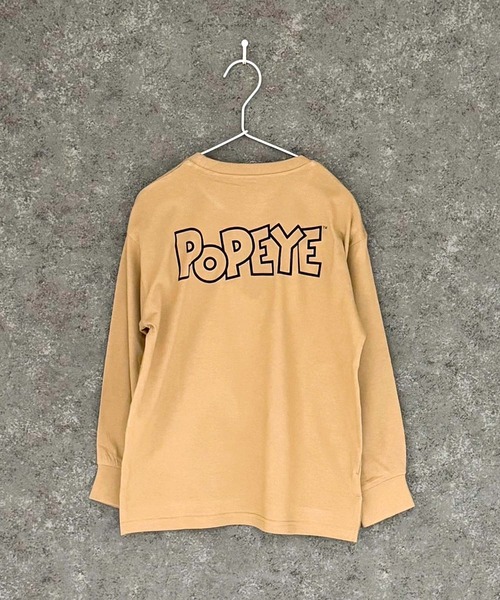 POPEYE(ポパイ)の「POPEYE ポパイ オーバーサイズ 長袖Tシャツ(Tシャツ/カットソー・キッズ・オフホワイト/杢グレー/ダークグリーン/ホワイト系/ブラック/チャコール/ベージュ/ネイビー・110cm/120cm/130cm/140cm/150cm/160cm)」の20枚目の写真