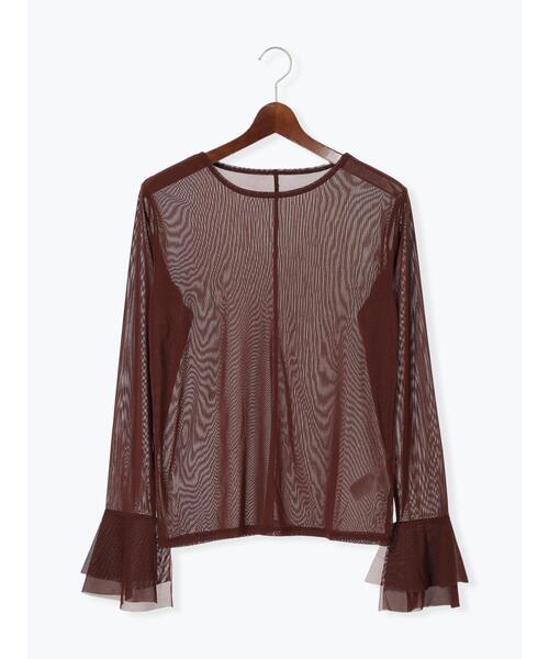 Te chichi（テチチ）の「チュールフレアスリーブシアートップス