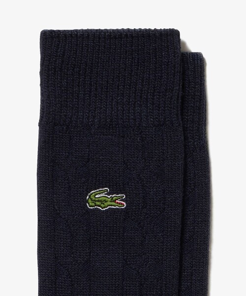 LACOSTE(ラコステ)の「エッセンシャルケーブルニットソックス(ソックス/靴下・メンズ・ライトブルー/ダークネイビー/グリーン/パープル/アイボリー・27.0cm)」の16枚目の写真