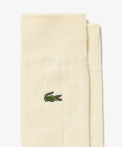 LACOSTE(ラコステ)の「エッセンシャルケーブルニットソックス(ソックス/靴下・メンズ・ライトブルー/ダークネイビー/グリーン/パープル/アイボリー・27.0cm)」の20枚目の写真