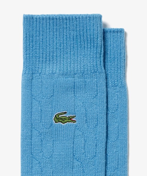 LACOSTE(ラコステ)の「エッセンシャルケーブルニットソックス(ソックス/靴下・メンズ・ライトブルー/ダークネイビー/グリーン/パープル/アイボリー・27.0cm)」の8枚目の写真