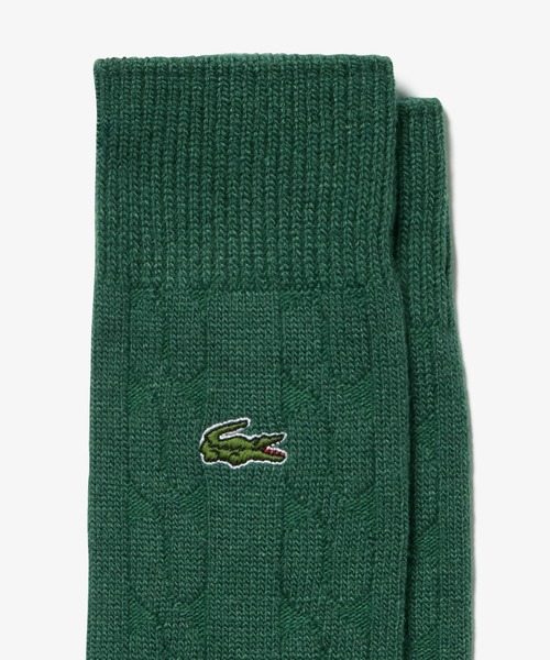 LACOSTE(ラコステ)の「エッセンシャルケーブルニットソックス(ソックス/靴下・メンズ・ライトブルー/ダークネイビー/グリーン/パープル/アイボリー・27.0cm)」の10枚目の写真