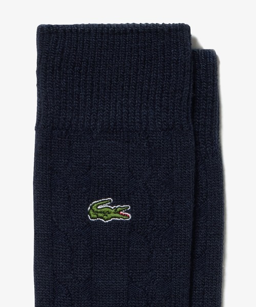 LACOSTE(ラコステ)の「エッセンシャルケーブルニットソックス(ソックス/靴下・メンズ・ライトブルー/ダークネイビー/グリーン/パープル/アイボリー・27.0cm)」の12枚目の写真