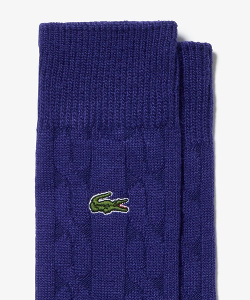 LACOSTE(ラコステ)の「エッセンシャルケーブルニットソックス(ソックス/靴下・メンズ・ライトブルー/ダークネイビー/グリーン/パープル/アイボリー・27.0cm)」の13枚目の写真