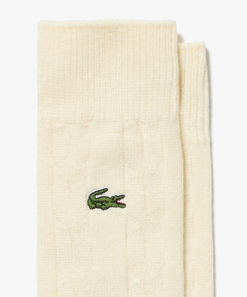 LACOSTE(ラコステ)の「エッセンシャルケーブルニットソックス(ソックス/靴下・メンズ・ライトブルー/ダークネイビー/グリーン/パープル/アイボリー・27.0cm)」の6枚目の写真