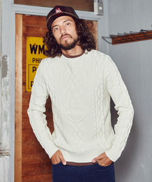 ヒステリックグラマー スカルケーブルプルオーバーニット ブラック HYSTERIC GLAMOUR（ヒステリックグラマー）の「SKULLケーブル