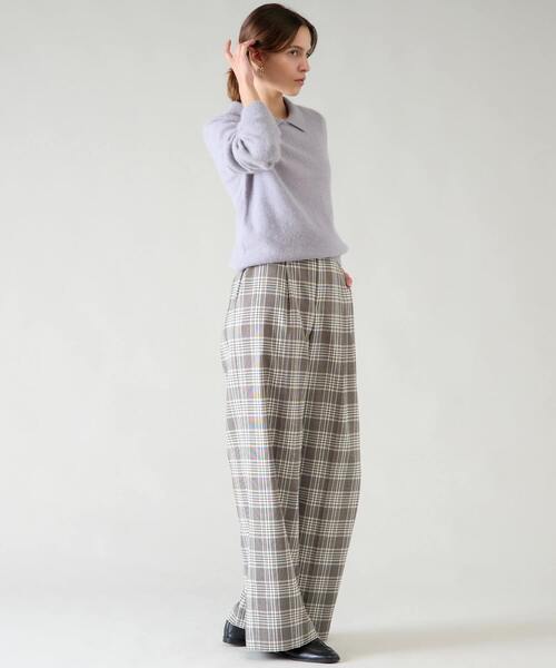 Tiara(ティアラ)の「サイドボタンワイドパンツ(その他パンツ・レディース・ベージュ/杢グレー・2/3)」の4枚目の写真