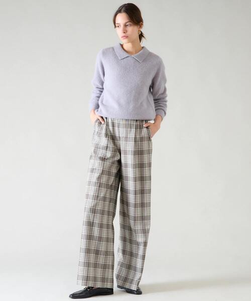 Tiara(ティアラ)の「サイドボタンワイドパンツ(その他パンツ・レディース・ベージュ/杢グレー・2/3)」の5枚目の写真