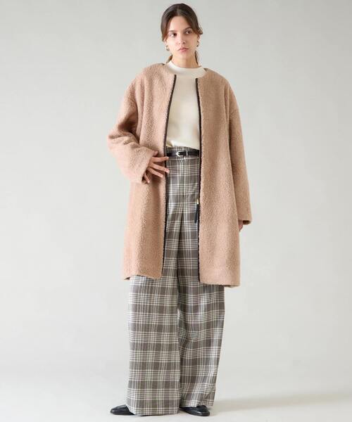 Tiara(ティアラ)の「サイドボタンワイドパンツ(その他パンツ・レディース・ベージュ/杢グレー・2/3)」の6枚目の写真