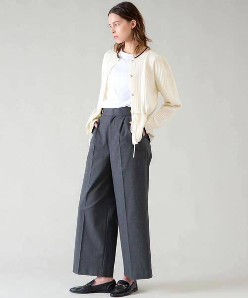 Tiara(ティアラ)の「サイドボタンワイドパンツ(その他パンツ・レディース・ベージュ/杢グレー・2/3)」の17枚目の写真