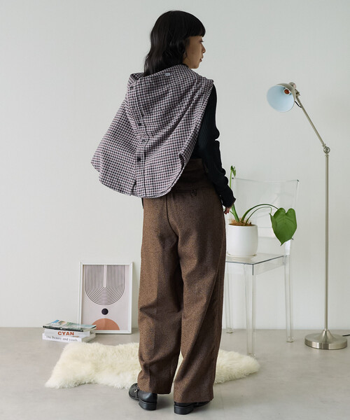 FREAK'S STORE（フリークスストア）の「サスペンダー付き Grampsパンツ/グランプスパンツ／スラックス（スラックス・レディース・キャメル/グレー/ネイビー/ブラウン・SMALL/MEDIUM）」の17枚目の写真