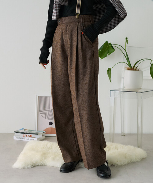 FREAK'S STORE（フリークスストア）の「サスペンダー付き Grampsパンツ/グランプスパンツ／スラックス（スラックス・レディース・キャメル/グレー/ネイビー/ブラウン・SMALL/MEDIUM）」の20枚目の写真