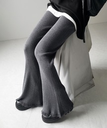me+em select（ミームセレクト）の「【 ２color 】フリンジリブニットフレアパンツ ／  fringe lib knit  flare pants（その他パンツ）」