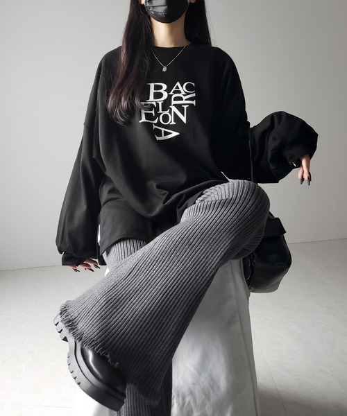 me+em select（ミームセレクト）の「【 ２color 】フリンジリブニットフレアパンツ ／  fringe lib knit  flare pants（その他パンツ・レディース・ブラック/グレー・FREE）」の15枚目の写真